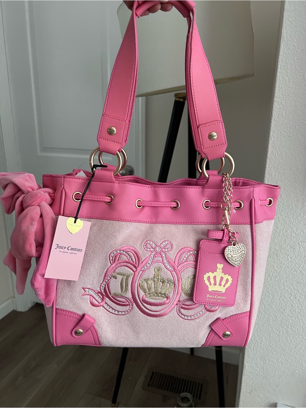 New Juicy Couture Lovers Club Tote Bag Pink Diamond Daydreamer Exclusive